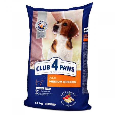 Produse pentru caini - Hrana completa pentru caini de talie medie, CLUB4PAWS