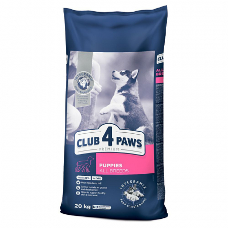 Hrana uscata - Hrana uscata completa pentru catei de toate rasele, 20kg, CLUB4PAWS