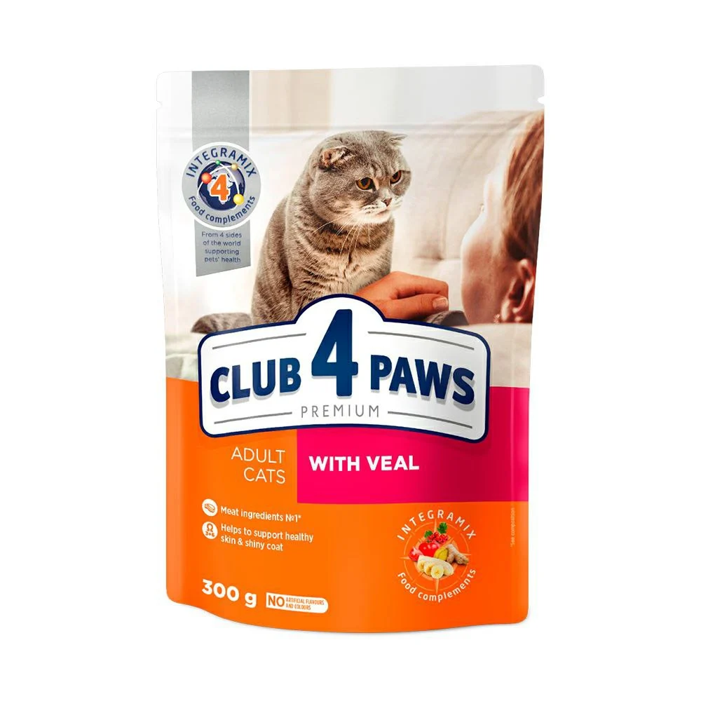 Hrana uscata - Hrana pentru pisici adulte, cu vita, CLUB4PAWS