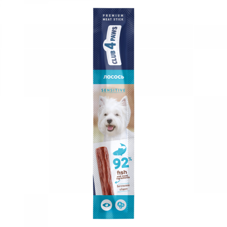 Recompense - Club 4 Paws Premium, Sensitive, Recompense pentru caini, stick cu somon, 12g