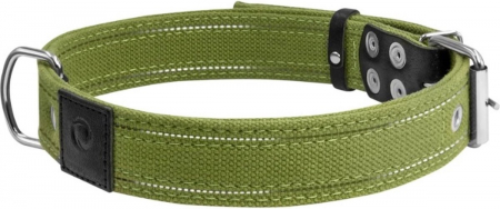 Collar, Zgarda caini dubla, 35mm latime, 51-63cm lungime, verde [2]