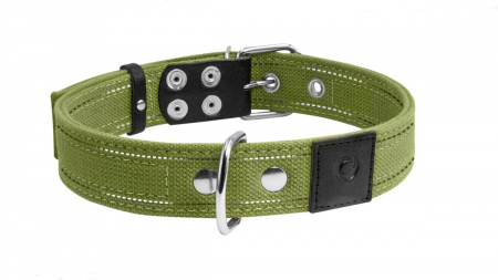 Collar, Zgarda caini dubla, 35mm latime, 51-63cm lungime, verde [3]