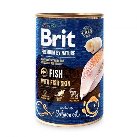Hrana umeda - Hrana umeda, conserva cu peste pentru caini, Brit Premium by Nature