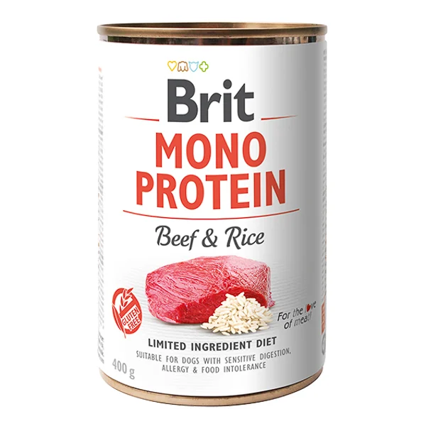 Hrana umeda - Hrana umeda cu vita pentru caini sensibili, Brit Monoprotein