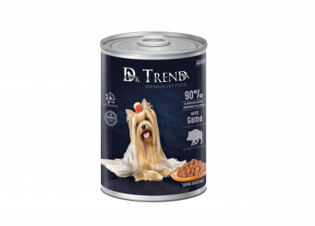 Hrana umeda - Conserva Dr. Trend pentru caini adulti, cu vanat