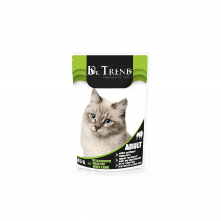 Produse pentru pisici - Hrana umeda pentru pisici cu digestie sensibila, Dr. Trend