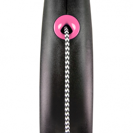 Lesa retractabila cu snur de 5m, roz, Flexi Black Design [1]