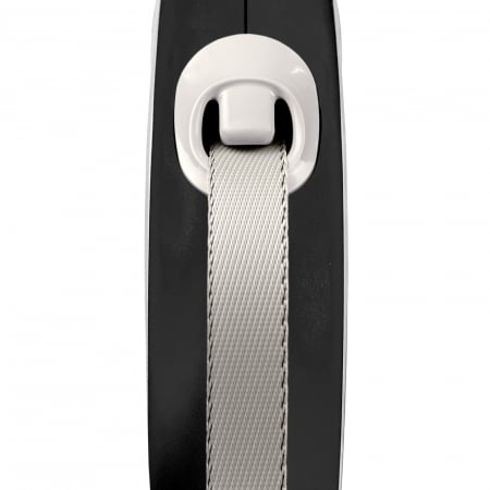 Flexi New Comfort, L Tape, lesa retractabila, negru, 5m [1]