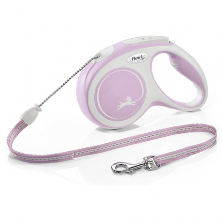 Produse pentru caini - Flexi New Comfort, M Cord, lesa retractabila, lila, 5m