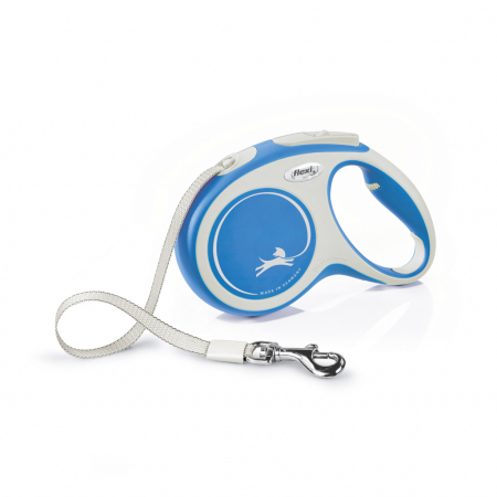 Produse pentru caini - Flexi New Comfort, M Band, lesa retractabila,albastra, 5m