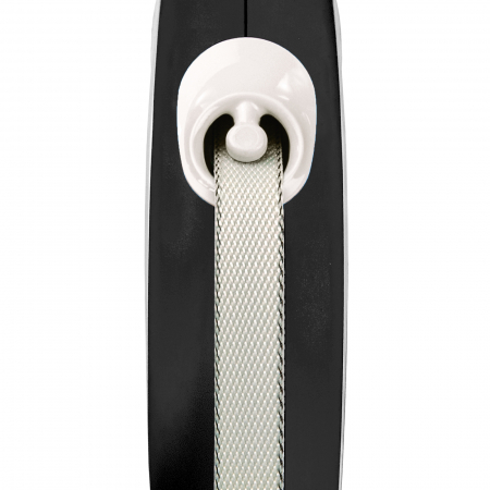 Flexi New Comfort, M Band, lesa retractabila, neagra, 5m [1]