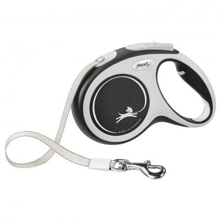 Produse pentru caini - Flexi New Comfort, M Band, lesa retractabila, neagra, 5m