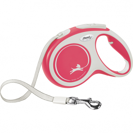 Produse pentru caini - Flexi New Comfort, M Band, lesa retractabila, rosie, 5m