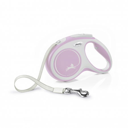 Produse pentru caini - Flexi New Comfort, M Band, lesa retractabila, roz, 5m