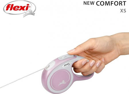 Flexi New Comfort, XS cord, lesa retractabila, roz [4]