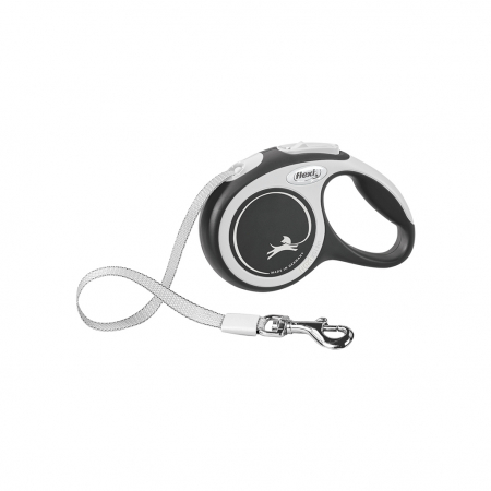 Produse pentru caini - Flexi New Comfort, XS Band, lesa retractabila, neagra, 3m
