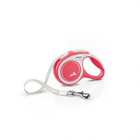 Produse pentru caini - Flexi New Comfort, XS Band, lesa retractabila, rosie, 3m