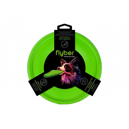 Jucarii caini - Flyber, disc antrenament caini, frisbee, 22 cm, verde