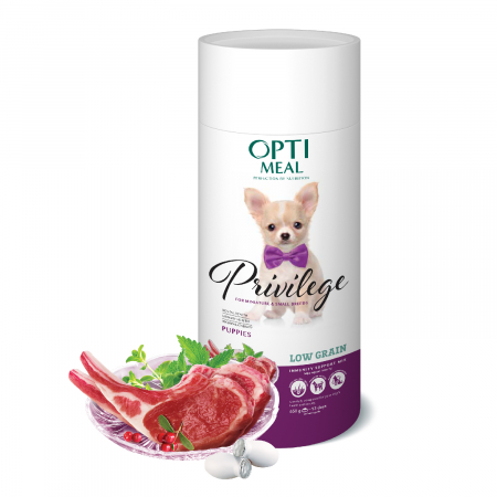 Produse pentru caini - Optimeal Hrana uscata catei talie mica - cu Miel, 0,65kg