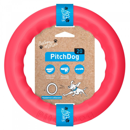 Produse pentru caini - Pitch Dog, Jucarie-inel pentru caini, roz, diametru 20cm