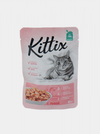 Produse pentru pisici - Kittix-hrana umeda cu peste