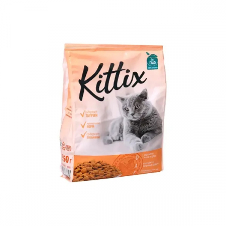 Produse pentru pisici - Kittix, Hrana uscata pentru pisici cu legume si carne