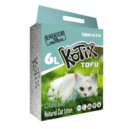 Asternut igienic - Kottix, Tofu asternut igienic pisici, classic, 6l