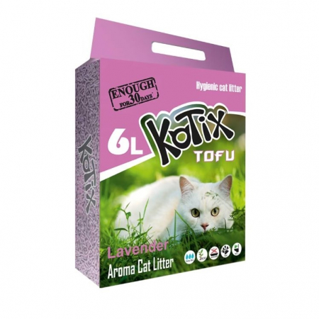 Asternut igienic - Kottix, Tofu asternut igienic pisici, lavanda, 6l
