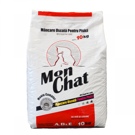 Produse pentru pisici - Mon Chat, Hrana uscata, pisici, vita, 10kg