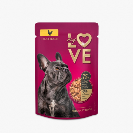 Hrana umeda - My Love, Hrana umeda pentru caini, cu pui, 24x100g