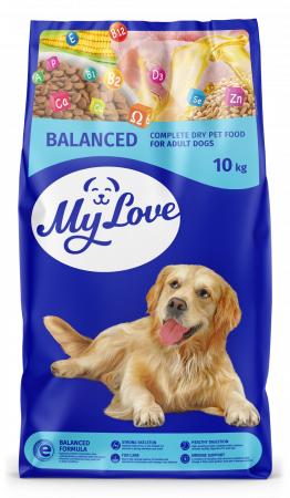 Produse pentru caini - My love Hrana uscata caini adulti, vita si orez 10kg