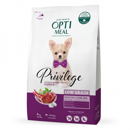 Produse pentru caini - Optimeal Hrana uscata catei talie mica - cu Miel, 4kg