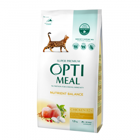 Hrana uscata - Optimeal Hrana uscata pisici adulte - cu Gaina, 1,5kg
