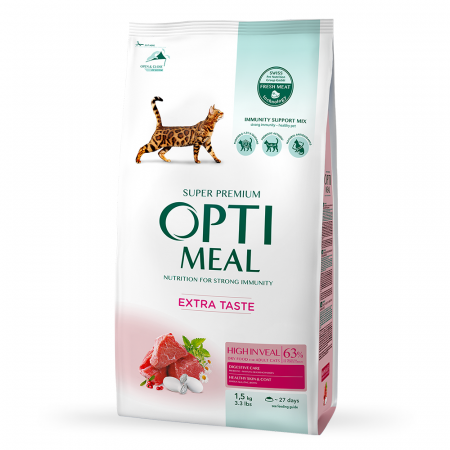 Hrana uscata - Optimeal Hrana uscata pisici adulte - cu Vita, 1,5kg