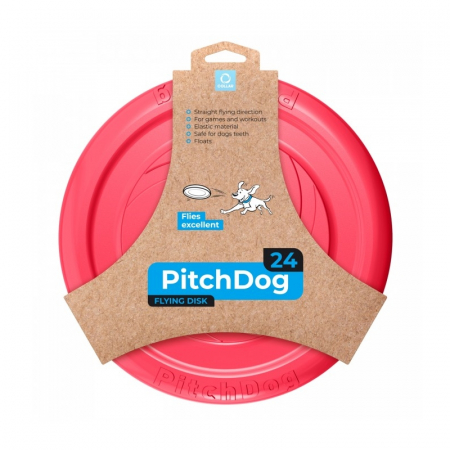 Produse pentru caini - PitchDog 24, disc zburator pentru caini, roz