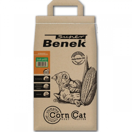 Asternut igienic - Super Benek Corn, Asternut Igienic pe baza de porumb, iarba proaspata