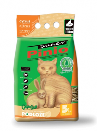 Asternut igienic - Substrat igienic pentru animale de companie, lamaie, 5l, Super Pinio