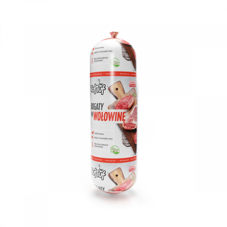 Hrana umeda - Tuf Tuf, Salam pentru caini, cu vita, 900 g