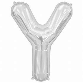 Balon din folie argintie, Litera, 36 cm, 14'' [1]