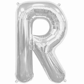Balon din folie argintie, Litera, 36 cm, 14'' [1]
