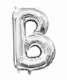 Balon din folie argintie, Litera, 36 cm, 14'' [1]