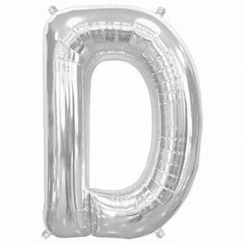 Balon din folie argintie, Litera, 36 cm, 14'' [2]