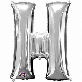 Balon din folie argintie, Litera, 36 cm, 14'' [1]