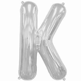 Balon din folie argintie, Litera, 36 cm, 14'' [1]