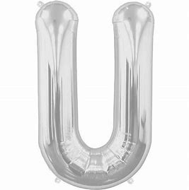 Balon din folie argintie, Litera, 36 cm, 14'' [1]