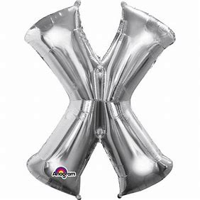 Balon din folie argintie, Litera, 36 cm, 14'' [1]