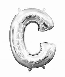 Balon din folie argintie, Litera, 36 cm, 14'' [1]