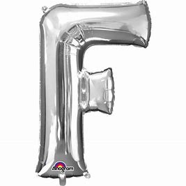 Balon din folie argintie, Litera, 36 cm, 14'' [1]