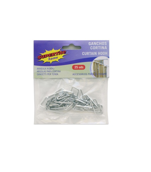 Carlige metalice perdea de baie, 25 buc/set [1]
