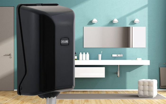 Dispenser derulare centrala,mini, negru,pentru rola prosop [1]